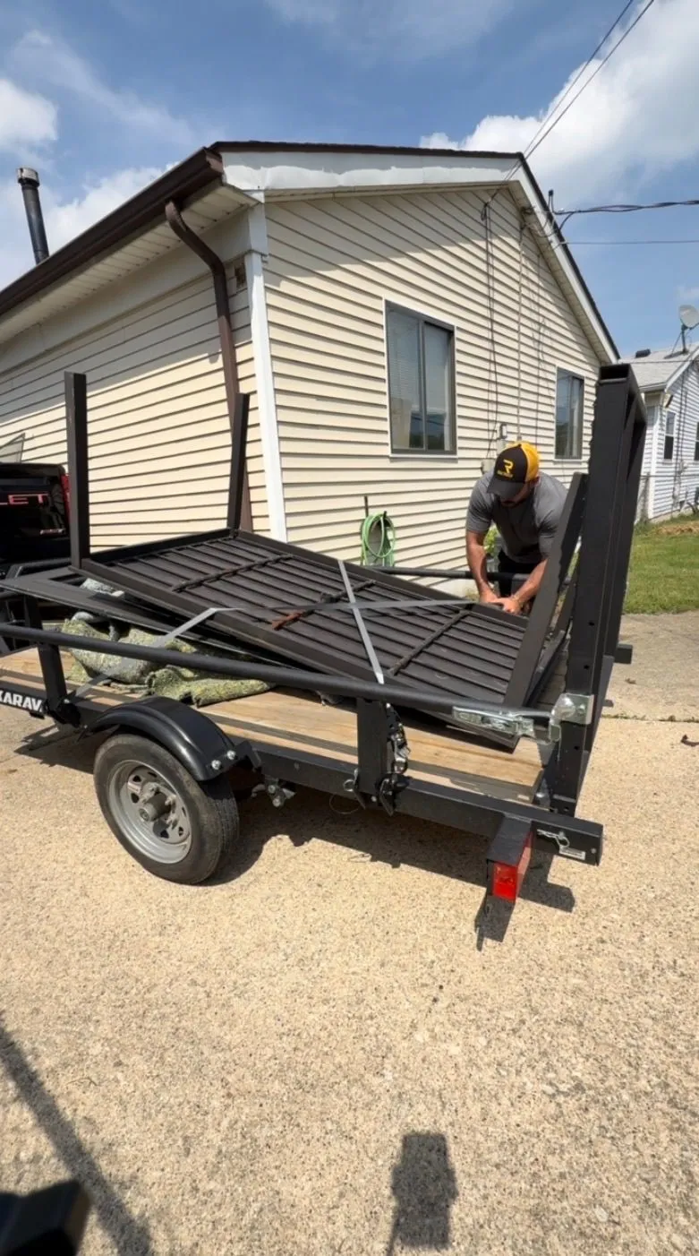 Items secured on the trailer during a Demohaulic junk removal job in Roseville