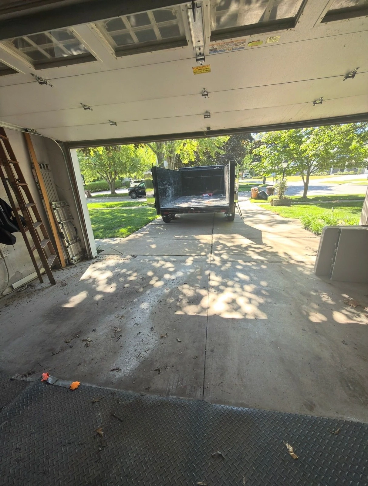 Protected basement stairs during bathroom demolition in Grosse Pointe Woods